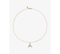 Monica Vinader Womens Monica Vinader Initial A 18ct Yellow Gold Vermeil and 0.035ct Lab-Grown Diamond Pendant Necklace Gold 1 Size