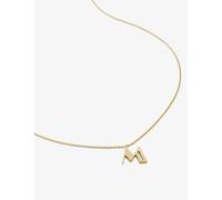 Monica Vinader Womens Monica Vinader Initial M 18ct Gold Vermeil-Plated 925 Sterling Silver Necklace Gold 1 Size