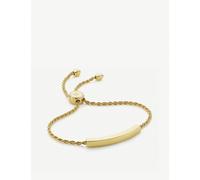 Monica Vinader Womens Monica Vinader Linear 18ct Gold Vermeil-Plated Silver Bracelet