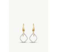 Monica Vinader Womens Monica Vinader Riva Kite 18ct Yellow-Gold Vermeil and Pavé Diamonds Earrings