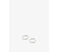 Monica Vinader Womens Monica Vinader Siren Diamond Small Recycled Sterling-Silver and 0.0005ct Brilliant-Cut Diamond Hoop Earrings Silver 1 Size