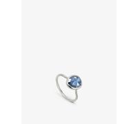 Monica Vinader Womens Monica Vinader Siren Sterling-Silver and Kyanite Stacking Ring Sterling Silver L