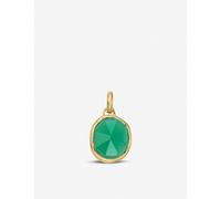 Monica Vinader Womens Silver Siren Medium 18ct Gold-plated Vermeil and Green Onyx Pendant