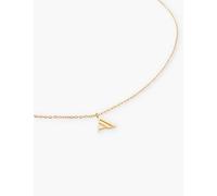 Monica Vinader Womens Yellow Gold A-initial Art-deco 14ct Solid-gold Necklace 1 Size