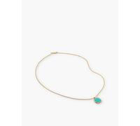Monica Vinader Womens Yellow Gold Delphi 18ct Gold-plated Vermeil and Turquoise Pendant Necklace 1 Size