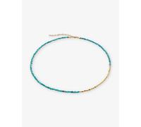Monica Vinader Womens Yellow Gold Mini Nugget 18ct Gold-plated Vermeil Sterling-silver and Turquoise Beaded Necklace 1 Size