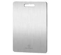MoniCharm 100% Pure Titanium Cutting Board - Premium Titanium Chopping Board with Storage Bag - Large Elegant Cutting Boards for Kitchen - Non-Porous Stain-Resistant Metal Chopping Boards - 39x28cm