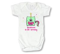 Monicorn in The Morning Vest Grumpy Baby Vest Monster Vest Morning Person Unicorn Monster Vest Newborn Baby Gift