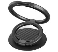 MonIdea Phone Grip, Phone Ring Holder Finger Kickstand, Adjustable Metal Cell Phone Rings Gripper Stand Work with Magnetic Car Mount for iPhone Samsung &Other Phones - Black Weave