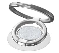 MonIdea Phone Grip, Phone Ring Holder Finger Kickstand, Foldable & Adjustable Double Metal Cell Phone Rings Gripper Stand for iPhone Samsung &Other Phones - Silver Sparkle White
