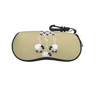 MONIKAR Cartoon Sheep Ultra Light glasses case, Porteble Travel Slip in Eyeglasses Bag Sunglasses Pouch Holder with Belt Clip, One Size