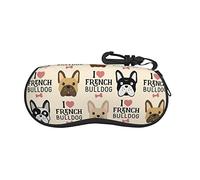 MONIKAR French Bulldog Ultra Light glasses case, Porteble Travel Slip in Eyeglasses Bag Sunglasses Pouch Holder with Belt Clip