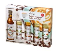 MONIN Coffee Syrup Gift Set 5x5cl. 1x Vanilla, 1x Caramel, 1x Hazelnut, 1x Amaretto, 1x Gingerbread Syrup for Coffee. Perfect for Flavoured Coffees,