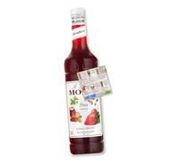 Monin Coffee Syrup Strawberry 1L Coffee and Cocktail Includes Drink Recipe