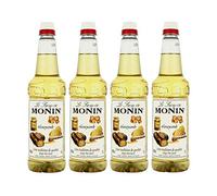 Monin Honeycomb Coffee & Cocktail Syrup Plastic Bottle 1 Litre (4 Bottles, No Pumps)