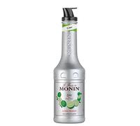 MONIN Lime Fruit Mix Puree 1 Litre for Cocktails, Smoothies and Mocktails. Vegan-Friendly, Allergen-Free, 100% Natural Flavours and Colourings. 2-in-1 Lime Puree and Sugar Syrup Hybrid