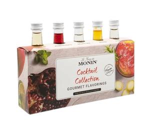 MONIN Premium Cocktail Syrup Gift Set 5x5cl. 1x Passionfruit, 1x Strawberry, 1x Mojito Mint, 1x Coconut, 1x Elderflower. Perfect for Passionfruit Martinis, Pina Coladas, Mojitos. Vegan-friendly