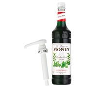 MONIN Premium Coffee Syrup 1 Litre Green Mint and Pump