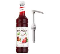 Monin Premium Coffee Syrup Strawberry 1 Litre and Pump