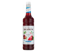 MONIN Premium No Added Sugar Strawberry Syrup 1L - Natural Flavours for Lem