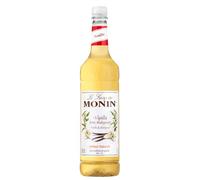 MONIN Premium Vanilla Syrup 1L for Coffee and Cocktails. Vegan-Friendly, Allergen-Free, 100% Natural Flavours and Colourings