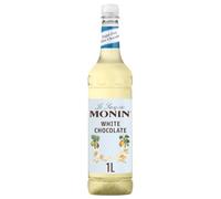 MONIN Premium White Chocolate Sugar Free Coffee Syrup 1L | Latte Flavours | Vegan-friendly, latte creation, cocktail mixer, bar and cafe essential, dessert drizzle, hot and cold drinks, made in France
