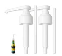 Monin Pump 1 L, Pack of 2 White Dosing Pump 1 L Syrup, Compatible with Monin Bottles, Precise 10 ml Dosage per Pump, Soap Dispenser Pump Head for 700 ml and 1000 ml Bottles Reusable