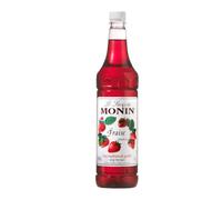 Monin Strawberry Syrup 1ltr Case of 4, Transparent