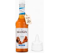 MONIN Sugar Free Caramel Syrup 1L with JD Drizzling Cap, Coffee Syrup Sugar Free for Lattes, Iced Coffee, Hot Chocolate, Desserts, Cocktails & Home Bar Drinks