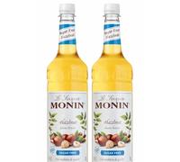 MONIN Premium Hazelnut Sugar Free Syrup 1L for Coffee and Cocktails. Vegan-Friendly, 100% Natural Flavours and Colourings. Sugar-Free Hazelnut Coffee Syrup