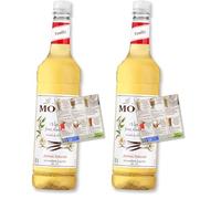 Monin Vanilla Coffee Syrup 1L Coffee and Cocktail Includes Drink Recipe (Pack of 2)
