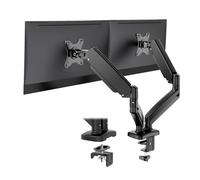 Monitor Arm, Computer Dual Monitor Arm Fits 13-32 Inch Computer Screens, Adjustable Height Swivel Monitor Stand with VESA Mounts, Holds 4.4-17.6lbs
