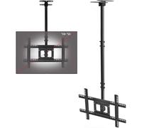 Monitor Arms Ceiling Mount TV Bracket, TV Wall Bracket For 32-75 Inch Flat Panel TV, Telescopic Tilt And Swivel Flat Panel Monitor Stand, Black,1m