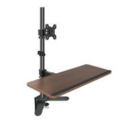Monitor Arms Single Monitor Desk Mount with Keyboard Tray, Height adjustable arm with C-Clamp Base for most 17"-40" Screens, Holds up to 29.7 lbs Desk Accessories(27"-40")