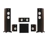 Monitor Audio Bronze 300 7G 5.1 Floorstanding & Bronze 50 Bookshelf Speaker Bundle - Walnut