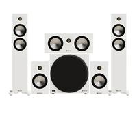 Monitor Audio Bronze 300 7G 5.1 Floorstanding & Bronze 50 Bookshelf Speaker Bundle - White