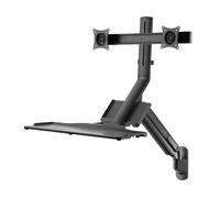 Monitor Bracket Wall Mount Keyboard Shelf Sit Stand Workstation VESA 17" - 32"