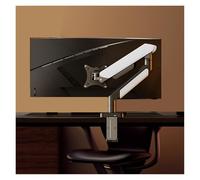 Monitor cantilever bracket robotic arm computer laptop desktop lift wall-mounted heightening arm dual-screen desktop clamp table(Black and white)