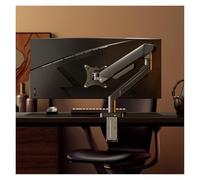 Monitor cantilever bracket robotic arm computer laptop desktop lift wall-mounted heightening arm dual-screen desktop clamp table(Black)