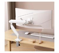 Monitor cantilever bracket robotic arm computer laptop desktop lift wall-mounted heightening arm dual-screen desktop clamp table(White)