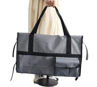 Monitor Carrying Case, Protective Monitor Sleeve, 21.26x28.35 Inches Adjustable Padded Bag, Travel Computer Storage Transport for Keyboard Screen Wires Mice, Gray, Black