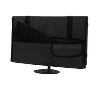 Monitor Carrying Case, Protective Monitor Sleeve, 21.26x28.35 Inches Adjustable Padded Bag, Travel Computer Storage Transport for Keyboard Screen Wires Mice, Gray, Black