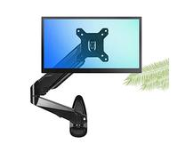 Monitor Desk Mount Single Monitor Desk Mount Long Arm Monitor Stand Mount With Gas Spring Wall-Mounted Height Adjustable Vesa Bracket For 15"-27" Screen Computer Monitor -Black-C