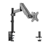 Monitor desk mount with gas spring for home office 17 to 32 in 75x75 or 100x100