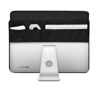 Monitor Dust Cover for iMac 27 inch PU Leather Anti-Static Dustproof Protective Cover for LCD/LED/HD Panel Case Computer Sleeve Monitor Dust Cover with Rear Pocket(Black, 27inch)