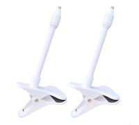 Monitor Holder for Nursery, 2 Pack Flexible Camera Clamp Mount for Baby Monitor with Silicone Grip, Compatible for HELLOBABY HB40/HB65/HB66, No Drill Installation for Crib,(White)