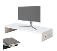 Monitor Holder | Raised with 4 USB Ports - Office Printer Stand Computer Monitor Holder for Work Game Study Office School Dorm Playroom Desk