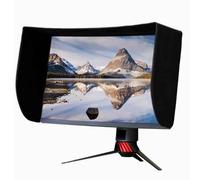 Monitor Hood,Multiple sizes Leather All-Sides Coverage Display Sun Visor,Multi-Function Office Retouching Eye Protection Side Peep-Proof Baffle,For 19-32 Inch Universal Hood Of All Brands(21-22In)