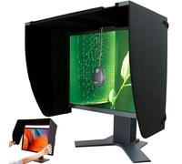 Monitor Hood Sunshade, Screen Sun Visor Adjustable Monitor Hood, Foldable Displayshading Side Panel for 17-27" Desktop Computer Screens & Laptops