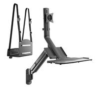 3in1 Monitor Keyboard & PC Mount Computer Holder Wall Bracket VESA 17" - 32"